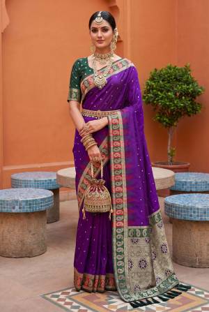 Looking These Party Wear Saree in Fine Colored.These Saree Are Soft Silk And Blouse is Fabricated On Soft Silk.Its Beautified With Weaving Jari Designer.