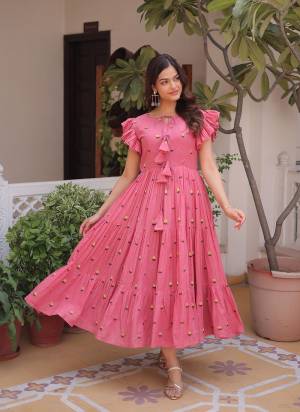 Attactive These Beautiful Looking Readymade Long Kurti.These Kurti Are Cotton Fabricated.Its Beautified With Designer Embroidery Work.