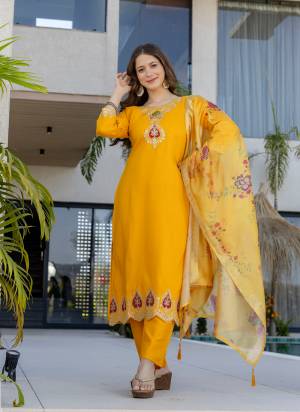 Garb These Suit in Fine Colored Pair With Bottom And Dupatta.These Top Are Chanderi And Bottom Are Fabricated On Chanderi Pair With Tabby Dupatta.Its Beautified With Designer Embroidery Work.
