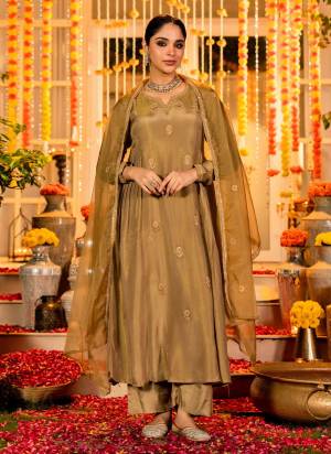 Garb These Suit in Fine Colored Pair With Bottom And Dupatta.These Top Are Simmer Chanderi And Bottom Are Fabricated On BSY Chanderi Pair With Organza Dupatta.Its Beautified With Designer Embroidery Work.