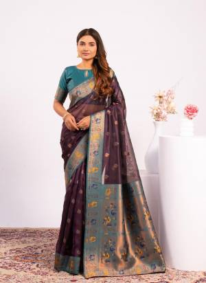Attractive These Festive And Party Wear Saree in Fine Colored.These Saree And Blouse is Fabricated On Tissue Silk.Its Beautified With Woven Jari,Paithani Pallu Designer.