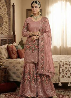 Attrective These Beautiful Looking Readymade Sharara Suits.These Top And Bottom is Fabricated On Fendy Silk And Fendy Silk Dupatta.Its Beautified With Designer Multy Thread,Sequance Embroidery Work .