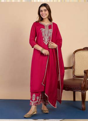 Attractive These Beautiful Readymade Suits With Dupatta.These Suit is Fabricated On Top Are Silk Blend And Bottom Are Silk Blend And Nazmeen Dupatta .Its Beautified With Designer Embroidery Work.