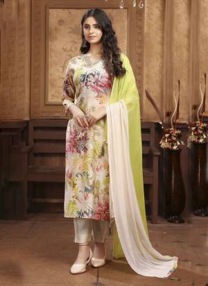 Garb These Beautiful Looking Readymade Suits.These Top Are Chanderi And Bottom Are Viscose Santoon And Dupatta Are Nazmin Fabricated.Its Beautified With Disigner Printed With Hand Work.