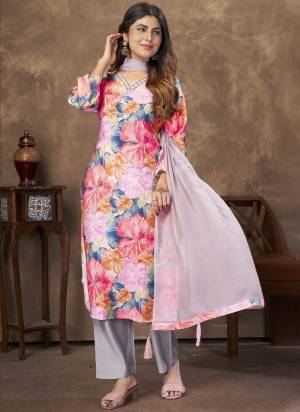 Garb These Beautiful Looking Readymade Suits.These Top Are Chanderi And Bottom Are Viscose Santoon And Dupatta Are Nazmin Fabricated.Its Beautified With Disigner Printed With Hand Work.