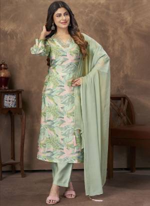 Garb These Beautiful Looking Readymade Suits.These Top Are Chanderi And Bottom Are Viscose Santoon And Dupatta Are Nazmin Fabricated.Its Beautified With Disigner Printed With Hand Work.