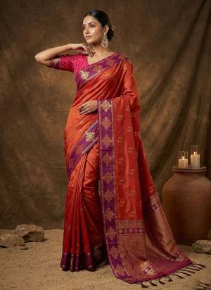 Attractive These Fastive And Party Wear Saree in Fine Colored.These Saree And Blouse is Fabricated On Soft Silk.Its Beautified With Woven Jari Designer.