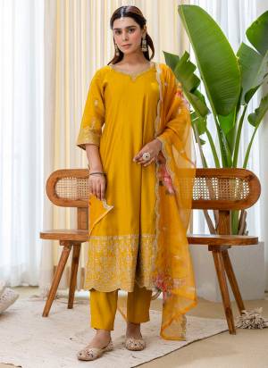 Attractive These Beautiful Readymade Suits With Dupatta.These Suit is Fabricated On Top Are Silk Blend And Bottom Are Silk Blend And Silk Blend Dupatta .Its Beautified With Designer Embroidery Work.