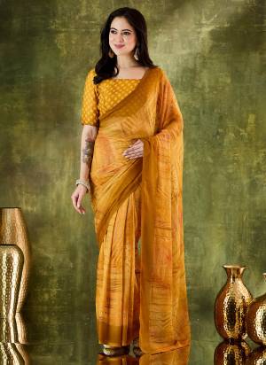 Garb These Party Wear Ready To Wear Saree in Fine Colored.These Saree Are Chiffon And Blouse is Chiffon Fabricated.Its Beautified With Designer Digital Printed.