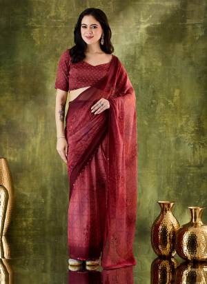 Garb These Party Wear Ready To Wear Saree in Fine Colored.These Saree Are Chiffon And Blouse is Chiffon Fabricated.Its Beautified With Designer Digital Printed.