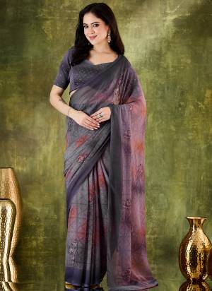 Garb These Party Wear Ready To Wear Saree in Fine Colored.These Saree Are Chiffon And Blouse is Chiffon Fabricated.Its Beautified With Designer Digital Printed.