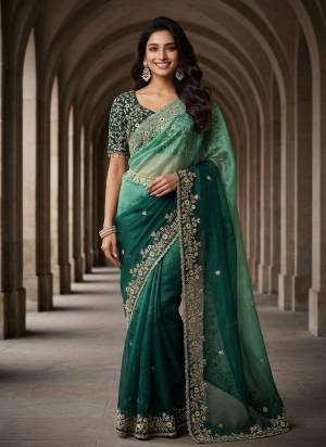Looking These Party Wear Saree in Fine Colored.These Saree Are Fendy Chiffon And Blouse is Mono Diamond Fabricated.Its Beautified With Designer Jari,Thread,Sequance Embroidery Work.