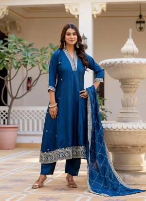 Looking These Suit in Fine Colored Pair With Bottom And Dupatta.These Top Are Vichitra Silk And Bottom Are Fabricated On Vichitra Silk Pair With Vichitra Silk Dupatta.Its Beautified With Designer Embroidery Work.