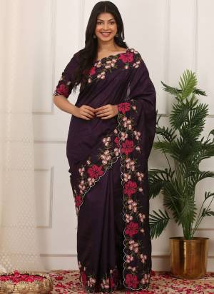 Garb These Party Wear Saree in Fine Colored.These Saree Are Manipuri Silk And Blouse is Manipuri Silk Fabricated.Its Beautified With Designer Multy Thread Embroidery,Cut Work.