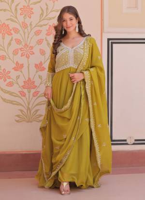Garb These Beautiful Looking Party Wear Readymade Long Gown With Dupatta.These Gown Are Star Georgette And Dupatta is Fabricated On Star Georgette.Its Beautified With Designer Sequance,Coding Embroidery,Brads Work.