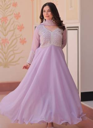 Garb These Beautiful Looking Party Wear Readymade Long Gown With Dupatta.These Gown Are Star Georgette And Dupatta is Fabricated On Star Georgette.Its Beautified With Designer Sequance,Coding Embroidery,Brads Work.