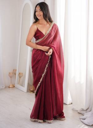 Attractive These Fancy Party Wear Saree in Fine Double Shaded Colored.These Saree Are Fendy Satin And Blouse is Fendy Satin Fabricated.Its Beautified With Double Shaded Color With Sequance,Jari Lace Work.