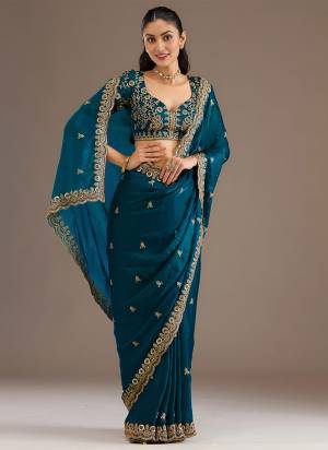Attrective This Partywear Saree Paired With Blouse.This Saree Are Tissue And Blouse Are Tissue Based Fabric With Designer Sequance,Dori,Jari Embroidery With Diamond,Pearl Work. Buy This Pretty Saree Now.