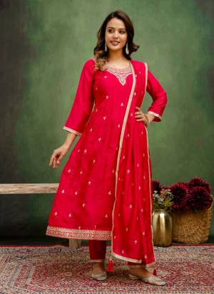 Looking These Beautiful Party Wear Readymade Suits With Dupatta.These Suit is Fabricated On Top And Bottom Are Silk Blend And Silk Blend Dupatta .Its Beautified With Designer Embroidery Work.