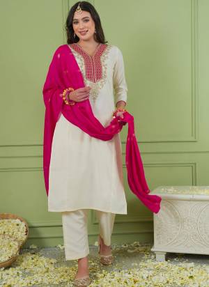 Garb These Suit in Fine Colored Pair With Bottom And Dupatta.These Top Are Silk And Bottom Are Fabricated On Silk Pair With Jacquard Silk Dupatta.Its Beautified With Designer Embroidery Work.