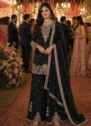  Looking These Party Wear Sharara Suit in Fine Colored Pair Sharara With Dupatta.These Top,Bottom And Dupatta Are Chinon Fabricated.Its Beautified With Designer Heavy Embroidery,Beads Work.
