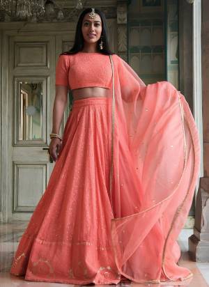 For A Designer Look,Grab These Lehenga Choli in Fine Colored.These Lehenga And Blouse Are Fabricated On Georgette Pair With Dupatta Are Organza.Its Beautified With Designer Embroidery Work.