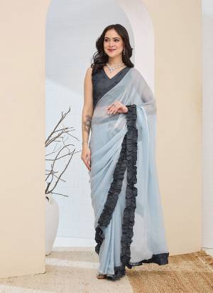 Garb These Party Wear Ready To Wear Saree in Fine Colored.These Saree Are Silk Blend And Blouse is Silk Blend Fabricated.Its Beautified With Solid Designer Lace Border.