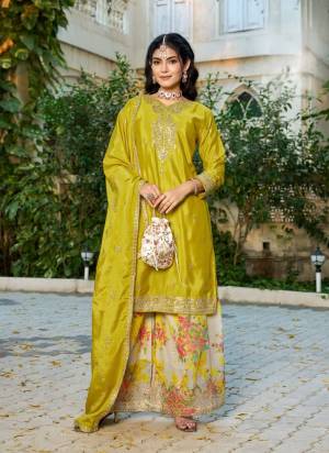 Attractive These Party Wear Free Size Stitched Plazzo Suit in Fine Colored Pair With Dupatta.These Top And Dupatta Are Chinon And Bottom Are Silk And Pair With Crepe Inner.Its Beautified With Designer Embroidery Work And Printed Botton.