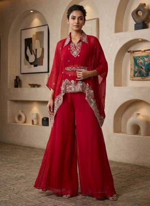 Attrective These Party Wear Designer Kaftaan With Plazzo In Fine Colored Pair.These Top And Bottom Are Fabricated On Viscose Chinon Pair.Its Beautified With Heavy Designer Embroidery,Hand Work.