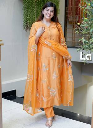 Looking These Suit in Fine Colored Pair With Bottom And Dupatta.These Top Are Muslin And Bottom Are Fabricated On Muslin Pair With Organza Dupatta.Its Beautified With Designer Embroidery Work.