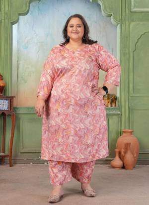 Attrective These Beautiful Looking Readymade Plus Size Kurti With Bottom.These Kurti And Bottom is Fabricated On Rayon Slub.Its Beautified With Designer Printed.