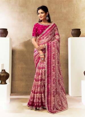 Look Attrective These Designer Party Wear Saree in Fine Colored.These Saree Are Two Tone Satin Silk And Blouse Are Satin Silk is Fabricated.Its Beautified Desiger Printe,Embroidery,Pearl,Stone Work.