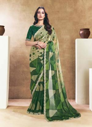 Look Attrective These Designer Party Wear Saree in Fine Colored.These Saree Are Two Tone Satin Silk And Blouse Are Taffeta Silk is Fabricated.Its Beautified Desiger Printe,Embroidery,Pearl,Stone Work.
