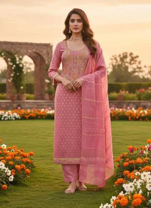 Garb These Disigner Suit in Fine Colored Pair With Bottom And Dupatta.These Top Are Simmer Jacquard And Dupatta Are Fabricated On Jacquard Jari Pair With Santoon Bottom.Its Beautified With Woven Designer Embroidery Work.