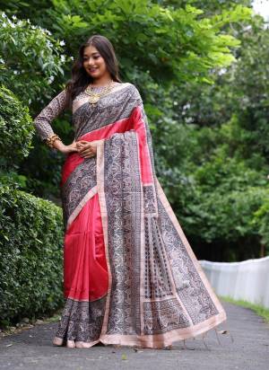 Looking These Festive And Party Wear Saree in Fine Colored.These Saree And Blouse is Fabricated On Tussar Silk.Its Beautified With Designer Madhubani Printed.
