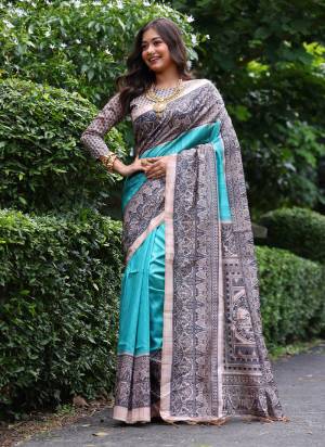 Looking These Festive And Party Wear Saree in Fine Colored.These Saree And Blouse is Fabricated On Tussar Silk.Its Beautified With Designer Madhubani Printed.