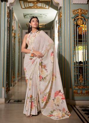 Garb These Festive And Party Wear Saree in Fine Colored.These Saree And Blouse is Fabricated On Georgette.Its Beautified With Designer Digital Printed With Pearl Lace Border.