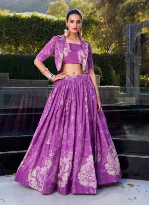 Looking These Party Wear Lehenga Choli in Fine Colored. These Lehenga And Blouse Are Tussar Silk And Koti Are Fabricated On Tussar Silk Fabriced. It is Beautified With Designer Floral Printed.