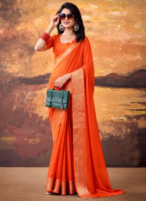 Garb These Festive And Party Wear Saree in Fine Colored.These Saree And Blouse is Fabricated On Mass Mello.Its Beautified With Woven Jari Border Designer.