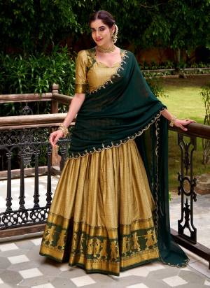 Looking These Party Wear Lehenga Choli in Fine Colored. These Lehenga And Blouse Are Cotton And Dupatta Are Fabricated On Georgette Fabriced. It is Beautified With Woven Designer.