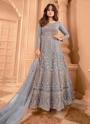 Garb These Party Wear Designer Anarkali Suit in Fine Colored Pair With Bottom And Dupatta.These Top Are Net And Dupatta Are Fabricated On Net Pair With Santoon Bottom.Its Beautified With Satin Inner.Its Beautified With Heavy Designer Sequance Embroidery Work.