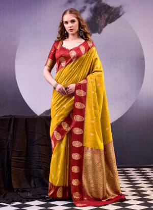 Looking These Festive And Party Wear Saree in Fine Colored.These Saree And Blouse is Fabricated On Poly Cotton.Its Beautified With Weaving Jari Designer.