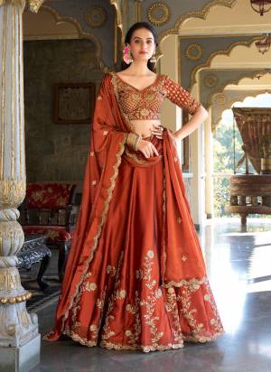 Looking These Party Wear Lehenga Choli in Fine Colored. These Lehenga And Blouse Are Rangoli Silk And Dupatta Are Fabricated On Rangoli Silk Fabriced. It is Beautified With Designer Sequance,Thread Embroidery Work.