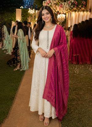 Attractive These Party Wear Suit in Fine Colored Pair With Dupatta.These Top And Dupatta Are Georgette Fabricated.Its Beautified With Designer Heavy Chikankari Embroidery Work.