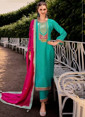 Attractive These Party Wear Salwar Suit in Fine Colored Pair With Bottom And Dupatta.These Top Are Bambarg Russian Silk And Dupatta Are Fabricated On Organza Pair With Silk Bottom.Its Beautified With Digital Bandhej Printed With Embroidery Patch Work.
