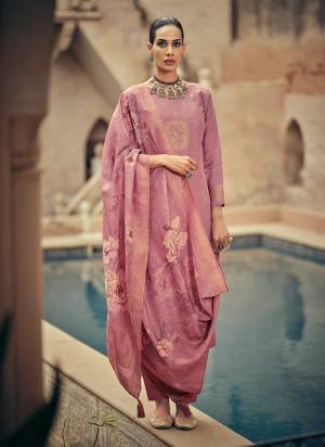 Attractive These Party Wear Salwar Suit in Fine Colored Pair With Bottom And Dupatta.These Top Are Silk Cotton And Dupatta Are Fabricated On Silk Cotton Pair With Cotton Bottom.Its Beautified With Woven Jacquard,Digital Printed With Hand Work.