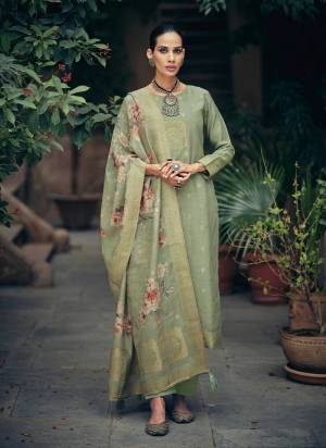 Attractive These Party Wear Salwar Suit in Fine Colored Pair With Bottom And Dupatta.These Top Are Silk Cotton And Dupatta Are Fabricated On Silk Cotton Pair With Cotton Bottom.Its Beautified With Woven Jacquard,Digital Printed With Hand Work.