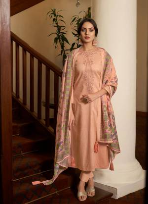 Attractive These Party Wear Salwar Suit in Fine Colored Pair With Bottom And Dupatta.These Top Are Cambric Cotton And Dupatta Are Fabricated On Cotton Pair With Lown Cotton Bottom.Its Beautified With Digital Printed With Embroidery Work.
