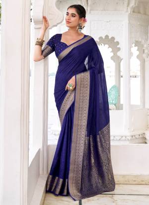 Looking These Festive And Party Wear Saree in Fine Colored.These Saree And Blouse is Fabricated On Chinon.Its Beautified With Weaving Jari Designer With Self Printed.