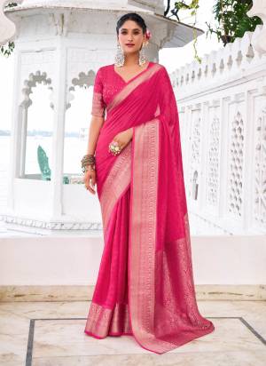 Looking These Festive And Party Wear Saree in Fine Colored.These Saree And Blouse is Fabricated On Chinon.Its Beautified With Weaving Jari Designer With Self Printed.